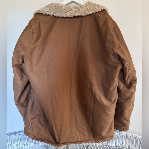 Calvin Klein Men's Tan Jacket with Sherpa Collar and lining - Picture 9 of 9